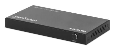 Switch HDMI Gigabit Manhattan 208222 Con 3 Puertos/4K/60Hz/Negro