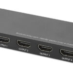 Video Splitter HDMI 4 Puertos Manhattan 208369, 4K/60Hz/Con Interruptor Edid Reductor De Escala/Negro