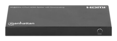 Video Splitter HDMI 4 Puertos Manhattan 208369, 4K/60Hz/Con Interruptor Edid Reductor De Escala/Negro