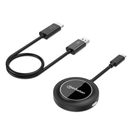 Kit De Presentacion Inalambrica Manhattan 208420 USB-C A HDMI/Color Negro