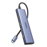Hub USB-C 6 En 1 Ugreen 20956A 3 Puertos USB 3.0, Lector Tarjeta SD + Micro SD, Chip De Ultima Generacion, Caja De Aluminio