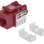 CONECTOR JACK RJ45 CAT-5E DE IMPACTO INTELLINET 210478 ROJO