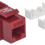Jack RJ45 Cat5E Utp Keystone De Impacto Rojo