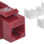 Jack RJ45 Cat6 Utp Keystone De Impacto Rojo