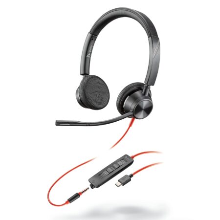 HP Poly Blackwire 3225 - Alambricos, USB-A, Conector 3.5 Mm, Binaural