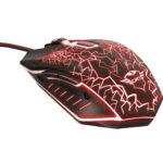 MOUSE ALAMBRICO GAMER TRUST GXT 105 IZZA, 2400DPI, 6 BOTONES, RGB, COLOR NEGRO/ROJO, 21683