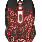 MOUSE ALAMBRICO GAMER TRUST GXT 105 IZZA, 2400DPI, 6 BOTONES, RGB, COLOR NEGRO/ROJO, 21683
