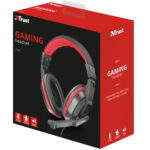 DIADEMA AUDIFONO C/MICROFONO GAMER, ALAMBRICO TRUST ZIVA, 3.5MM/1.8 MTS/2000HZ/COLOR NEGRO/ROJO, 21953