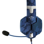 Diadema Audifono C/Microfono Gamer, Alambrico Trust Gxt 322B Carus, 3.5Mm/1M, 20000Hz, Color Negro/Azul, 23249