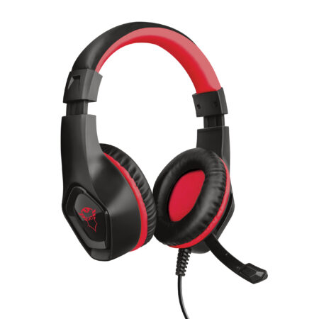 Diadema Audifono C/Microfono Gamer, Alambrico Trust Gxt 404R Rana, Para Nintendo Switch, 20Hz-20000Hz, 3.5 Mm, 1 Metro, Color Negro/Rojo, 23439