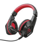 Diadema Audifono C/Microfono Gamer, Alambrico Trust Gxt 404R Rana, Para Nintendo Switch, 20Hz-20000Hz, 3.5 Mm, 1 Metro, Color Negro/Rojo, 23439