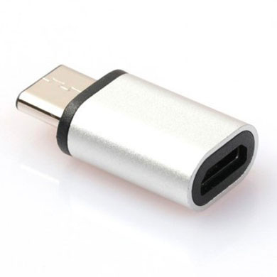 Adaptador Brobotix 235694 – USB C, Micro USB, Negro, Plata