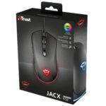 MOUSE ALAMBRICO GAMER TRUST GXT 930 JACX, 6400DPI/6 BOTONES, RGB, USB, COLOR NEGRO, 23575