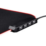 Mousepad Trust Gxt 765 Glide-Flex, 25X35Cm, Grosor 3Mm, Con Hub USB De 4 Puertos, Color Negro, 23646