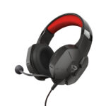 Diadema Audifono C/Microfono Gamer, Alambrico Trust Gxt 323 Carus 3.5Mm/1.2 Mts/20000Hz/Color Negro/Rojo, 23652