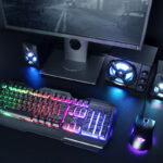 Teclado Alambrico Gamer Trust Gxt 856 Torac, LED Rgb Multicolor, Cable 1.8 M, Español, Color Negro, 23742