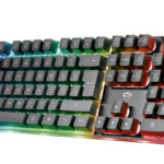 Teclado Alambrico Gamer Trust Gxt 835 Azor, LED Multicolor, Español, Color Negro, 23823