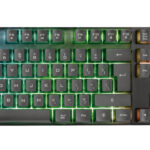 Teclado Alambrico Gamer Trust Gxt 835 Azor, LED Multicolor, Español, Color Negro, 23823