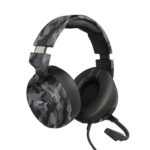 Diadema Audifono C/Microfono Gamer, Alambrico Trust Gxt 433K Pylo, 3.5 Mm/2 Mts, Color Negro/Gris, 23939
