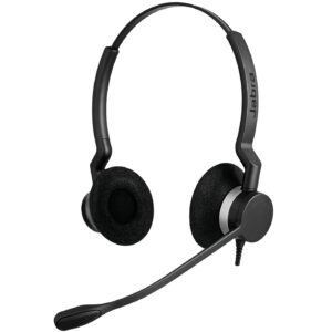 DIADEMA AUDIFONO C/MICROFONO JABRA HEADSET 2399-829-109, BIZ 2300 UC DUO, ALAMBRICO, USB, NEGRO
