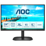 MONITOR 23.8" AOC 24B2XHM LCD/FULL HD/WIDESCREEN/75HZ/1XHDMI/1XVGA/NEGRO