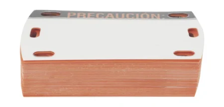 25 Piezas De Etiqueta Autolaminada Para Identificacion De Fibra Optica Linkedpro Lp-Eal Para Uso Interior/Exterior/ 90 X 50 Mm/Color Negro Con Naranja
