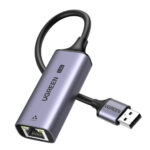 ADAPTADOR USB-A 3.0 A ETHERNET 2.5G UGREEN 25051 INDICADORES LED/CAJA DE ALUMINIO/COMPATIBLE CON LAPTOP /PC/NAS/ENRUTADOR/SWITCH DE ETHERNET