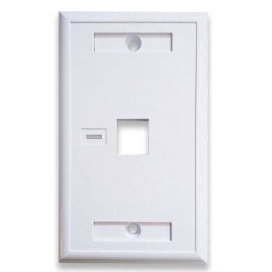 Tapa – Faceplate De 1 Panel Para Jack – Universal, Standard, Blanco, Brobotix 251701
