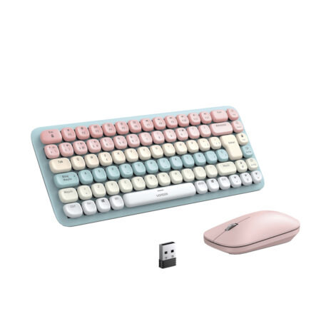 Kit Teclado Y Mouse Inalambrico Ugreen 25178 USB, Español, Bluetooth, Rosa