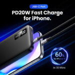 Power Bank Ugreen 25742, 10000Mah/22.5W/USB-A/USB-C/Indicador LED/Color Negro