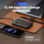 Power Bank Ugreen 25742, 10000Mah/22.5W/USB-A/USB-C/Indicador LED/Color Negro