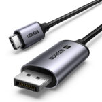 Cable USB-C A DP 1.4 Ugreen 25839 Macho-Macho/ 3 Metros/Nylon Trenzado/Color Negro