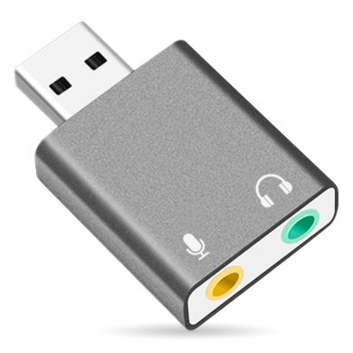 Convertidor USB V2.0 A Audio 3.5 Mm/Auxiliar – 7.1 Canales, Gris Plata, 263571 Brobotix