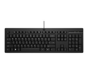 TECLADO ALAMBRICO HP 125, USB, COLOR NEGRO, 266C9AA#ABM