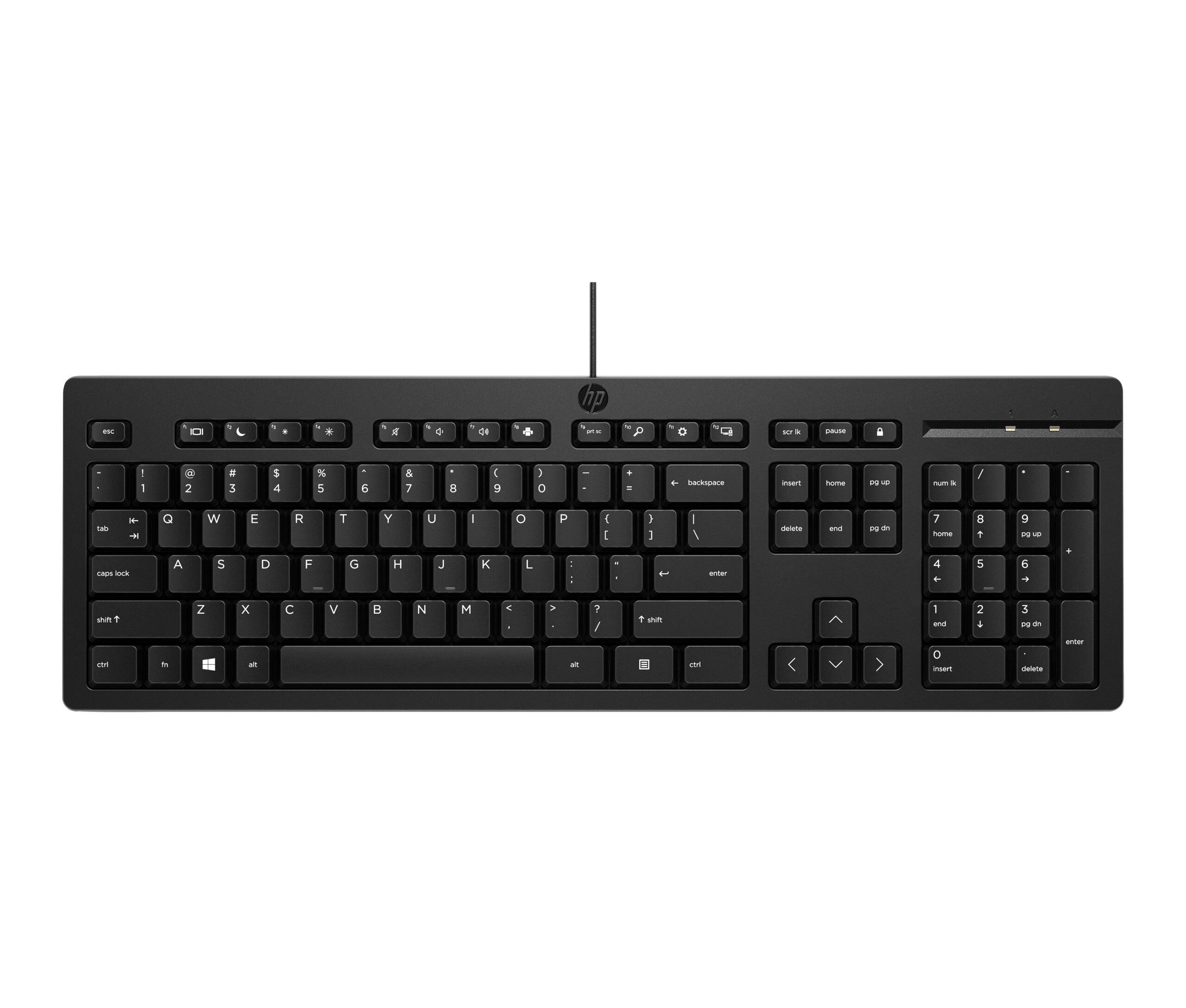 TECLADO ALAMBRICO HP 125, USB, COLOR NEGRO, 266C9AA#ABM