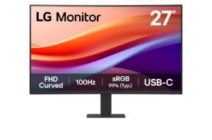 MONITOR 27" LG 27U421A-B LED/CURVO/VA/HDMI/USB-C/1920X1080/FHD/100HZ/NEGRO