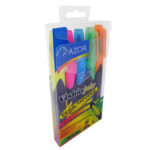 Resaltador Azor Vision Jr 2825 Estuche. Paquete Con 5 Piezas. Amarillo - Rosa, Azul, Verde Y Naranja. Punta Cincel 4Mm.