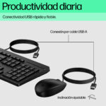 Kit De Teclado Y Mouse HP 225 Alambrico, Negro, 286J4Aaabm