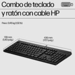 Kit De Teclado Y Mouse HP 225 Alambrico, Negro, 286J4Aaabm