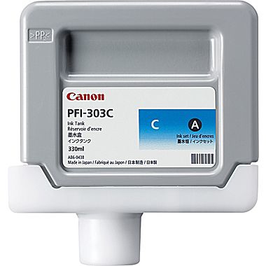 Tanque De Tinta Canon Pfi-303 – Cian, 330Ml. Tecnología De Impresión Inyección De Tinta. Tinta A Base De Pigmentos
