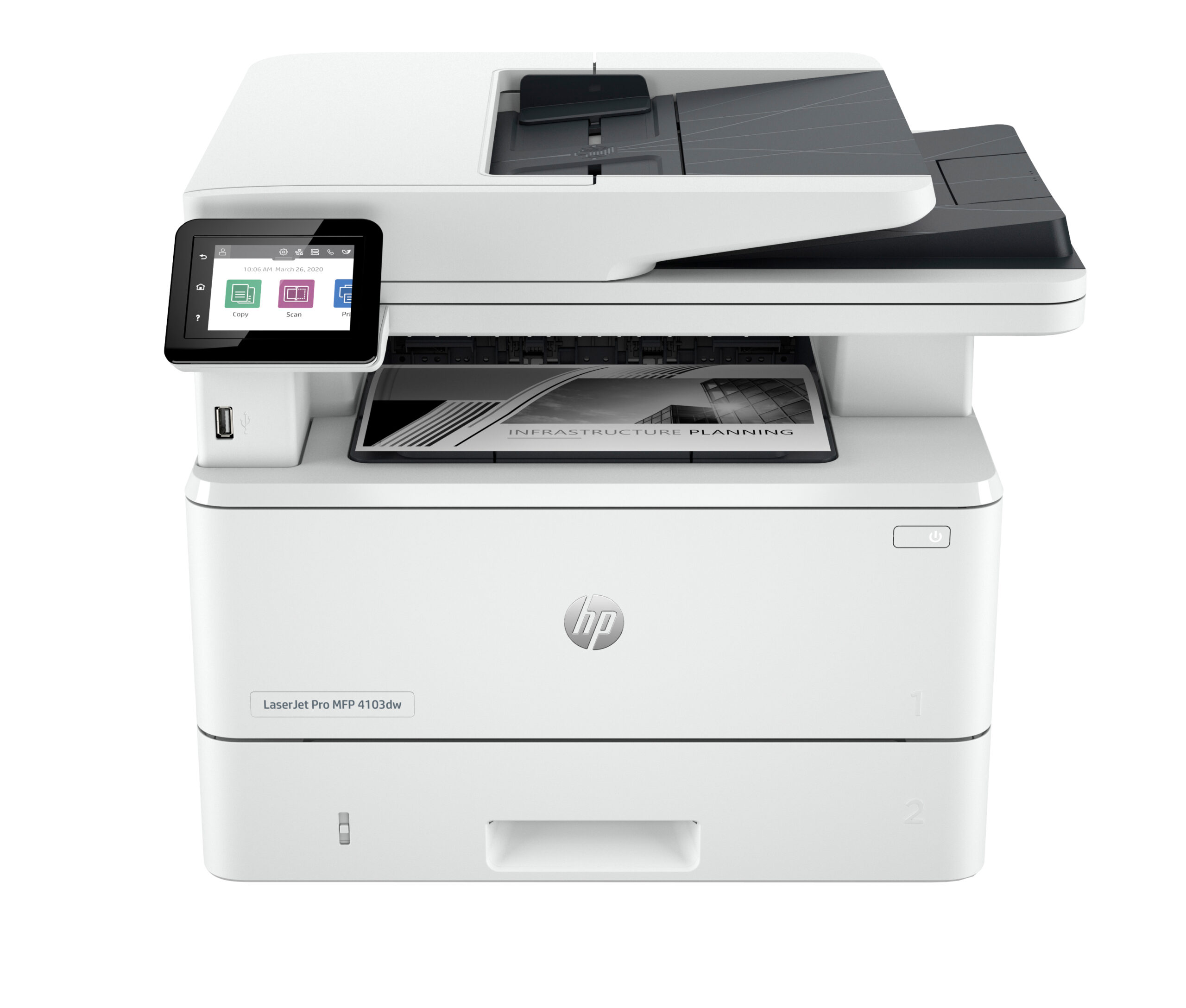 Multifuncional Hp Laserjet Pro 4103dw Monocromatica 42 Ppm/adf/duplex/usb/wifi/ethernet, 2z627abgj