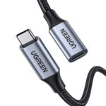 Cable USB-C Macho A USB-C Hembra Ugreen 30205 1 M, USB-C 3.1 Gen 2, 10 Gbps, 100W, Compatible Con Thunderbolt 3, Nylon Trenzado