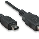 Cable USB V2.0 A-Mini B 3.0M Negro