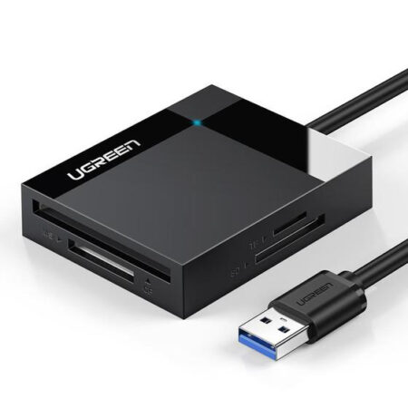 Lector De Tarjetas USB-3.0 Ugreen 30333, 5 Gbps, Para Cf/MicroSD/SD/Tf USB 3.0 5120 Mbit/S Color Negro