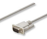 Cable De Extensión Serial Rs-232 Manhattan 304344 Db9 Macho A Db9 Hembra De 3 Metros, 9 Conductores Blindado Y Moldeado - Gris / Blanco