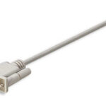 Cable De Extensión Serial Rs-232 Manhattan 304344 Db9 Macho A Db9 Hembra De 3 Metros, 9 Conductores Blindado Y Moldeado - Gris / Blanco