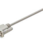 Cable De Extensión Serial Rs-232 Manhattan 304344 Db9 Macho A Db9 Hembra De 3 Metros, 9 Conductores Blindado Y Moldeado - Gris / Blanco