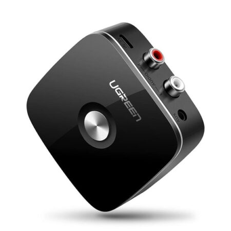 Receptor De Audio Bluetooth Ugreen 30445, 5.0 A Rca O Auxiliar 3.5Mm,10 M, Reconexion Automatica