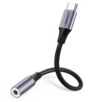 Cable Adaptador USB Tipo-C A Jack 3.5Mm Ugreen 30632 10Cm/Compatible Solo Con Xiaomi Y Huawei /Carcasa De Aluminio/Nylon Trenzado