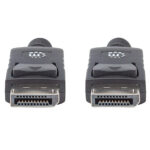 Cable Displayport Manhattan 307093, 3 M, Displayport, Displayport, Negro